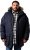 Men Plus Parka With Fur Hood Navy - Chaquetas - Chaquetas Tallas Grandes 2XL-8XL