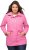 Ulla Popken HYPRAR Striped Triple Function Jacket Fuchsia Pink - Chaquetas - 