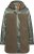 Ulla Popken Mixed Texture Fleece Quilted Jacket Olive - Chaquetas - 