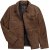 JP1880 Leather Jacket Nubuck Shirt Collar Brown - Chaquetas - Chaquetas Tallas Grandes 2XL-8XL