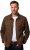 JP1880 Leather Jacket Nubuck Shirt Collar Brown - Chaquetas - Chaquetas Tallas Grandes 2XL-8XL