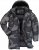 JP1880 Quilted Parka with Camouflage Drawstring Waist Black - Chaquetas - Chaquetas Tallas Grandes 2XL-8XL