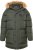 JP1880 Quilted Parka Lightweight and Warm with Faux Fur Hood Dark Green - Chaquetas - Chaquetas Tallas Grandes 2XL-8XL