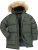 JP1880 Quilted Parka Lightweight and Warm with Faux Fur Hood Dark Green - Chaquetas - Chaquetas Tallas Grandes 2XL-8XL