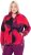 Ulla Popken Abstract Print Zip Fleece Jacket Pink Berry - Chaquetas - 