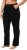 Ulla Popken Bootcut Elastic Waist Cotton French Terry Sport Pants Black - Vaqueros & Pantalones de Mujer Tallas Grandes – Plus Size - 