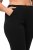 Ulla Popken Bootcut Elastic Waist Cotton French Terry Sport Pants Black - Ulla Popken - Ulla Popken Ropa de Tallas Grandes