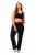 Ulla Popken Bootcut Elastic Waist Cotton French Terry Sport Pants Black - Ulla Popken - Ulla Popken Ropa de Tallas Grandes