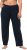 Ulla Popken Bootcut Elastic Waist Cotton French Terry Sport Pants Night Blue - Vaqueros & Pantalones de Mujer Tallas Grandes – Plus Size - 
