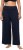Ulla Popken Wide Leg Smocked Waist Knit Pants Night Blue - Vaqueros & Pantalones de Mujer Tallas Grandes – Plus Size - Vaqueros y pantalones, EU 42-70