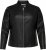 Only Carmakoma Robber Leather Jacket Black - Chaquetas de cuero - 