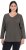 Ulla Popken Back To Basics V-Neck Relaxed Fit Cotton Tee Graphite Grey - Camisetas - 