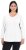 Ulla Popken Back To Basics V-Neck Relaxed Fit Cotton Tee Snow White - Camisetas - 