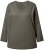 Ulla Popken Back To Basics V-Neck Relaxed Fit Cotton Tee Olive - Camisetas - 
