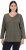 Ulla Popken Back To Basics V-Neck Relaxed Fit Cotton Tee Olive - Camisetas - 
