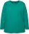 Ulla Popken Back To Basics V-Neck Relaxed Fit Cotton Tee Emerald Green - Camisetas - 