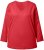 Ulla Popken Back To Basics V-Neck Relaxed Fit Cotton Tee Salsa Red - Camisetas - 