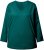 Ulla Popken Back To Basics V-Neck Relaxed Fit Cotton Tee Teal Green - Camisetas - 