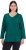 Ulla Popken Back To Basics V-Neck Relaxed Fit Cotton Tee Teal Green - Camisetas - 