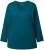 Ulla Popken Back To Basics V-Neck Relaxed Fit Cotton Tee Cerulean - Camisetas - 