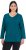 Ulla Popken Back To Basics V-Neck Relaxed Fit Cotton Tee Cerulean - Camisetas - 