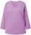 Ulla Popken Back To Basics V-Neck Relaxed Fit Cotton Tee Lavender - Camisetas - 