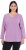 Ulla Popken Back To Basics V-Neck Relaxed Fit Cotton Tee Lavender - Camisetas - 
