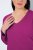 Ulla Popken Back To Basics V-Neck Relaxed Fit Cotton Tee Berry - Camisetas - Camisetas para mujer
