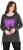 Ulla Popken Tie Hem Long Sleeve Graphic Tee Charcoal Grey Melange - Camisetas estampadas para mujer - 
