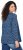 Ulla Popken Geometric Print 3/4 Sleeve Pleated Tee Navy Blue - Camisetas estampadas para mujer - 