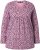 Ulla Popken Geometric Print 3/4 Sleeve Pleated Tee Raspberry - Camisetas estampadas para mujer - 