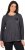Ulla Popken Cold Dyed Sequined Heart Long Sleeve Tee Asphalt - Camisetas estampadas para mujer - 