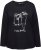 Ulla Popken Metallic Graphic Holiday Tee Black - Camisetas estampadas para mujer - 