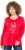 Ulla Popken Metallic Graphic Holiday Tee Salsa Red - Camisetas estampadas para mujer - 