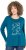 Ulla Popken Metallic Graphic Holiday Tee Teal - Camisetas estampadas para mujer - 