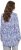 Ulla Popken Allover Printed Pleated Long Sleeve Tee Dark Blue - Camisetas estampadas para mujer - 