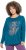 Ulla Popken Inverted Seam Long Sleeve Graphic Tee Teal - Camisetas estampadas para mujer - 