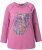 Ulla Popken Inverted Seam Long Sleeve Graphic Tee Dark Rose - Camisetas estampadas para mujer - 