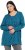 Ulla Popken Pleated Confetti Print Long Sleeve Tee Teal - Camisetas estampadas para mujer - 