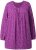 Ulla Popken Pleated Confetti Print Long Sleeve Tee Light Plum - Camisetas estampadas para mujer - 