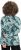 Ulla Popken Abstract Print Long Sleeve Tee Teal Green - Camisetas estampadas para mujer - 