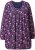 Ulla Popken Pleated Long Sleeve Floral Knit Tunic Ink Blue - Camisetas estampadas para mujer - 