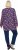 Ulla Popken Pleated Long Sleeve Floral Knit Tunic Ink Blue - Camisetas estampadas para mujer - 