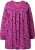 Ulla Popken Pleated Long Sleeve Floral Knit Tunic Summer Berry - Camisetas estampadas para mujer - 