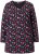 Ulla Popken Peppermint Tree V-Neck Holiday Cotton Long Sleeve Knit Tunic Black - Camisetas estampadas para mujer - 