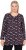 Ulla Popken Peppermint Tree V-Neck Holiday Cotton Long Sleeve Knit Tunic Black - Camisetas estampadas para mujer - 