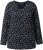 Ulla Popken Allover Printed Long Sleeve Tee Black - Camisetas estampadas para mujer - 