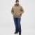 North Latitude Hoodie with Zipper Dark Sand TALL - TALL sudaderas - Sudaderas TALL para hombre alto