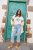 Ulla Popken Cropped Flared Eyelet Jeans Light Blue - Vaqueros & Pantalones de Mujer Tallas Grandes – Plus Size - Vaqueros y pantalones, EU 42-70