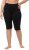 Ulla Popken Stretch Knit Bike Shorts Black - Vaqueros & Pantalones de Mujer Tallas Grandes – Plus Size - 
